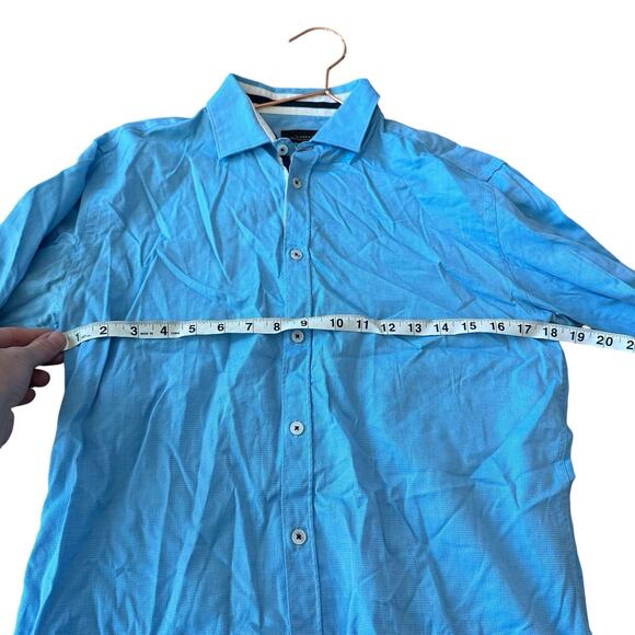 Zara Man Blue Slim Fit Button Down Shirt - Medium - Picture 5 of 5